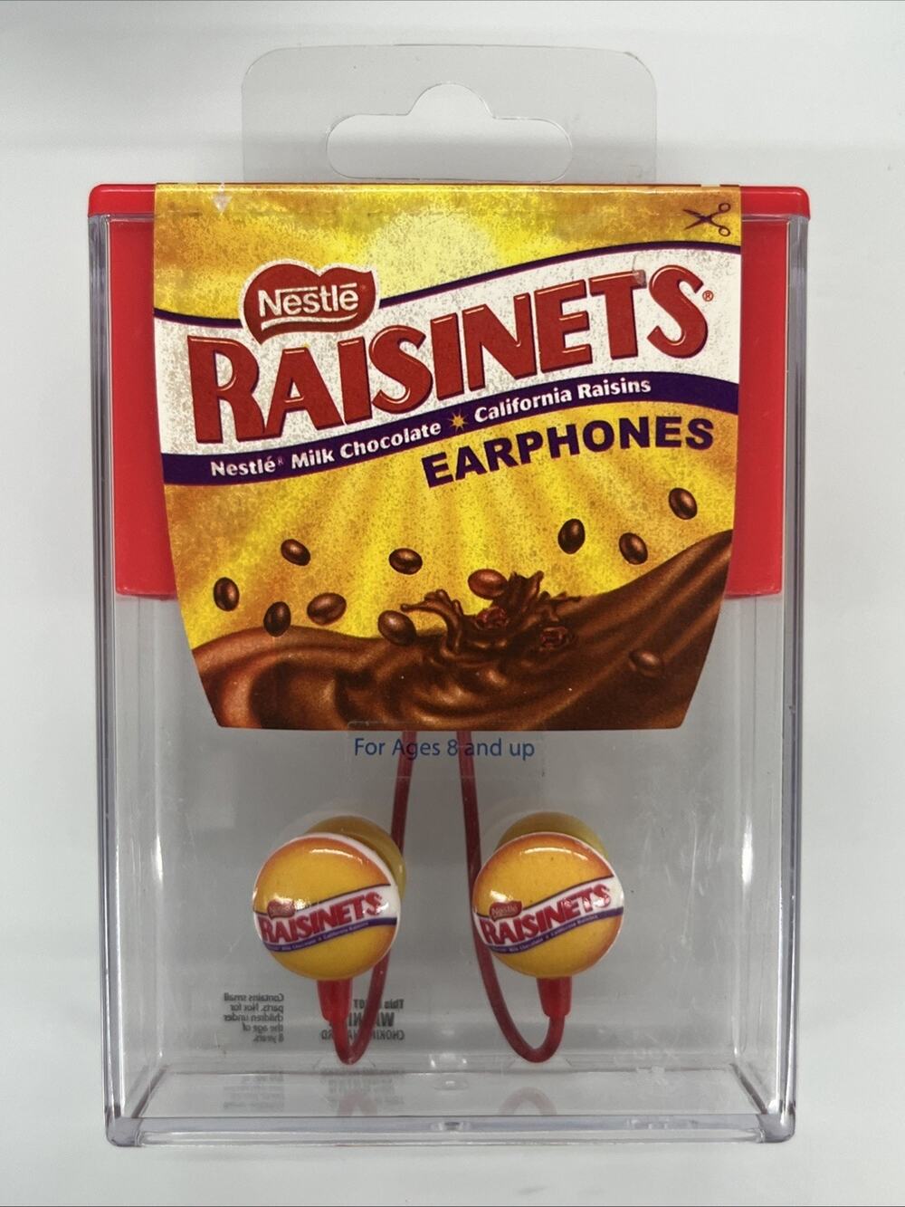 Vintage 90s Nestle Raisinets Earphones Novelty Retro Swag Collectible RARE! NIB